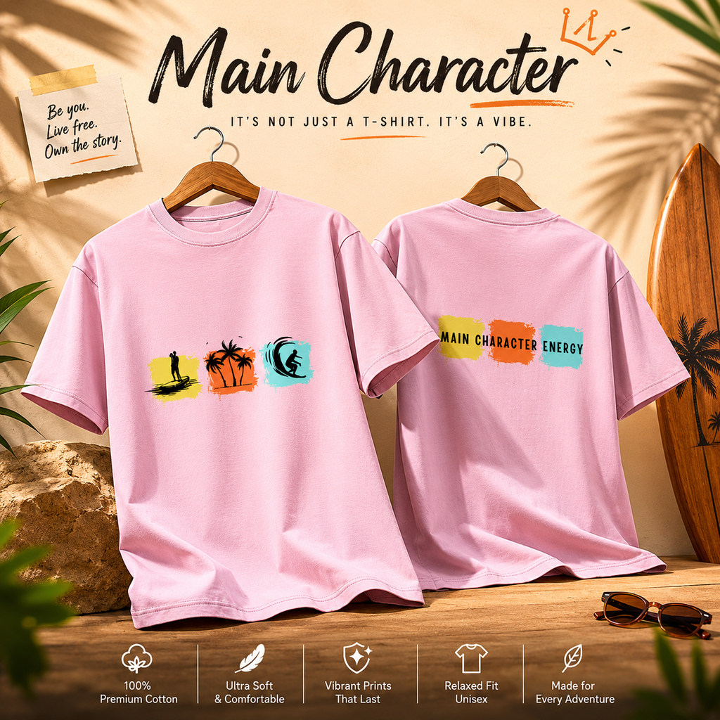 Unisex Stretch T-shirt- "Main Character"