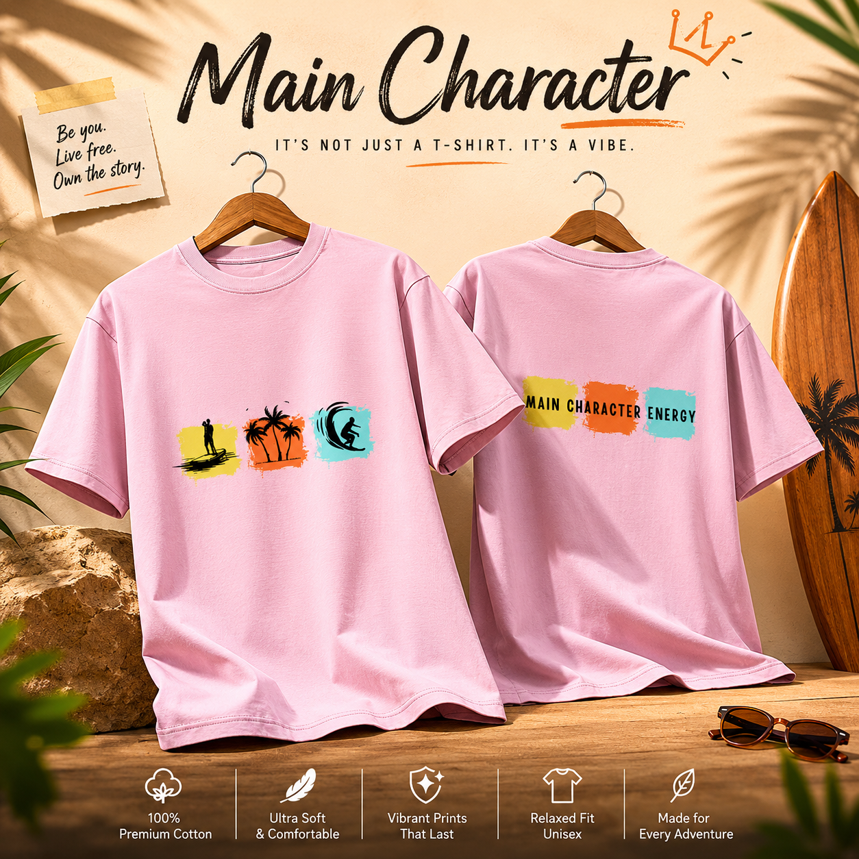 Unisex Stretch T-shirt- "Main Character"