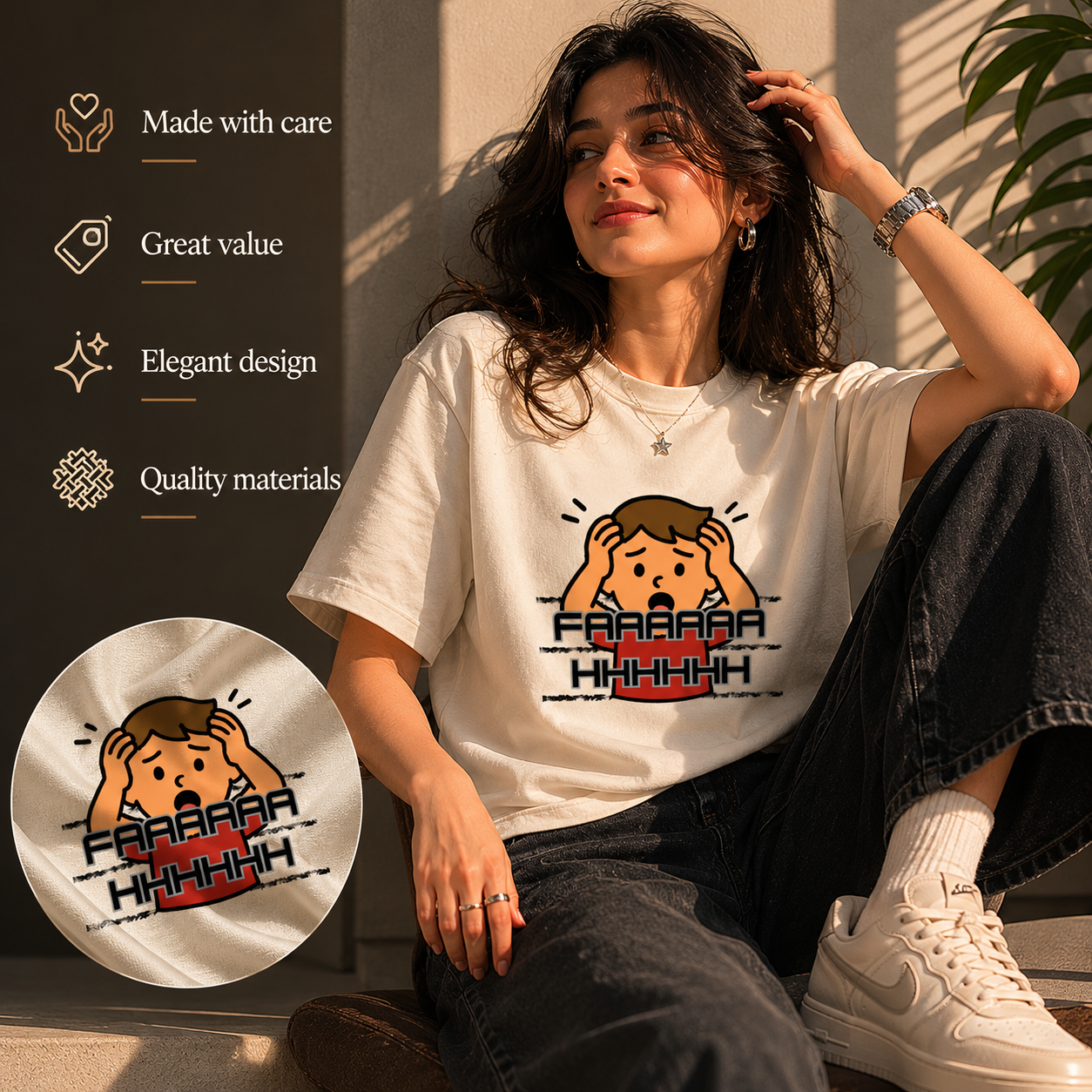 Unisex Crew T-Shirt- Faaah
