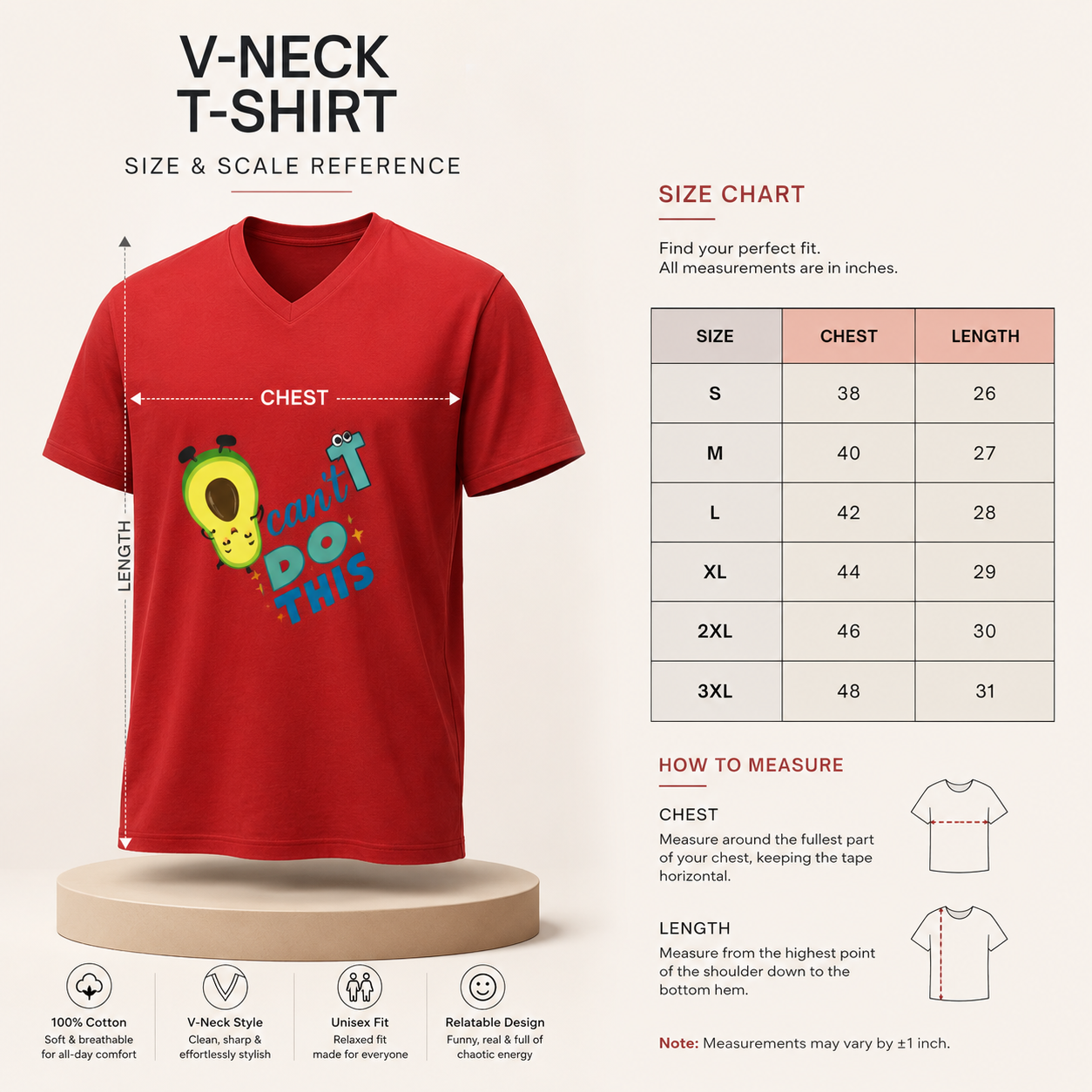 Unisex V Neck T-Shirt- “Overwhelmed”