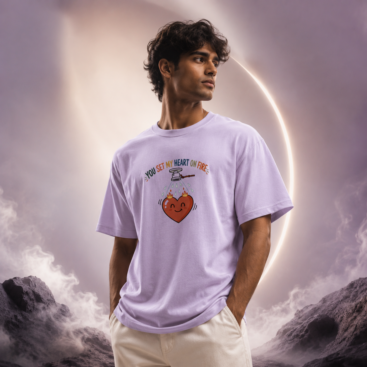 Unisex Crew T-Shirt- "Smitten ❤️🔥"