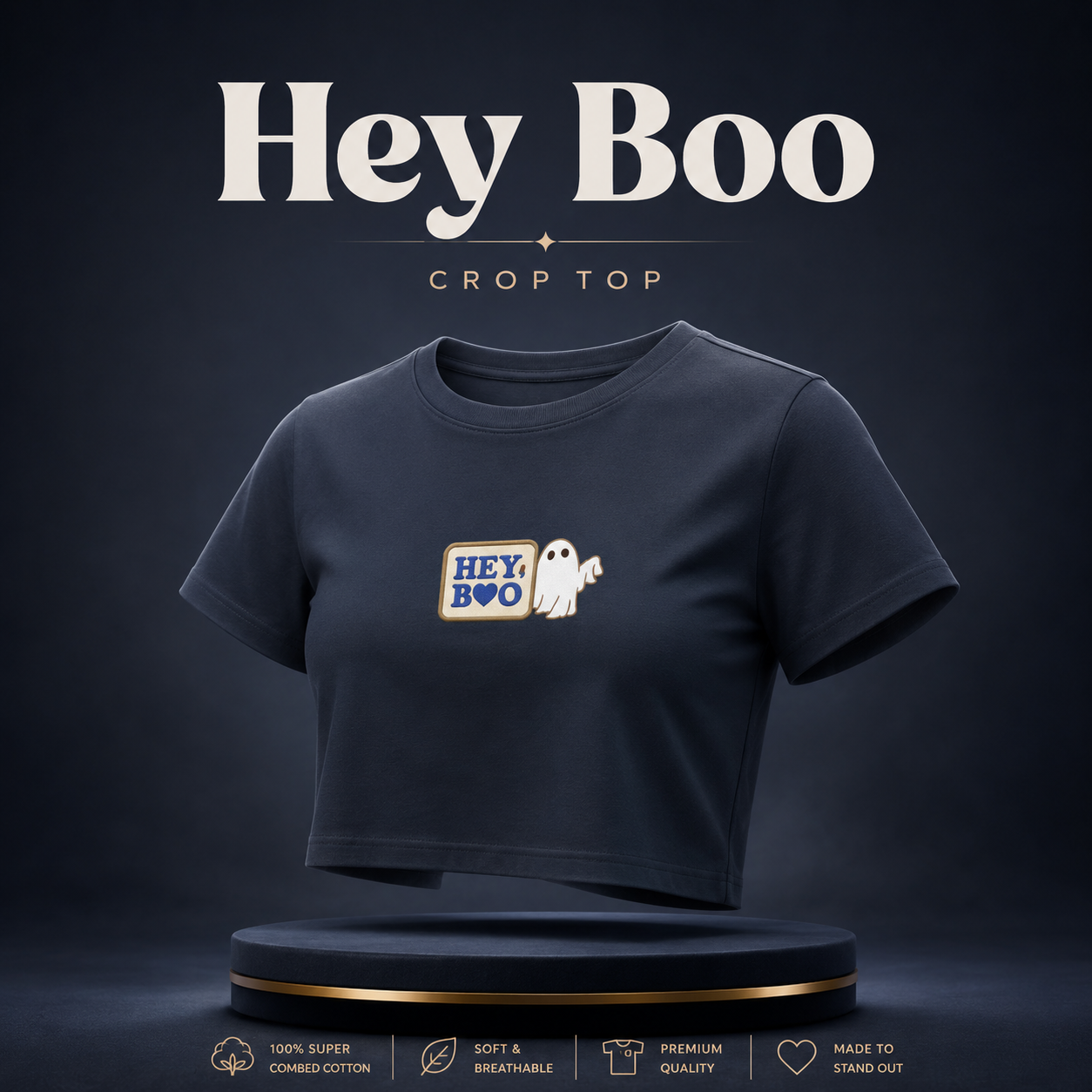 Crop Top- "Hey Boo"