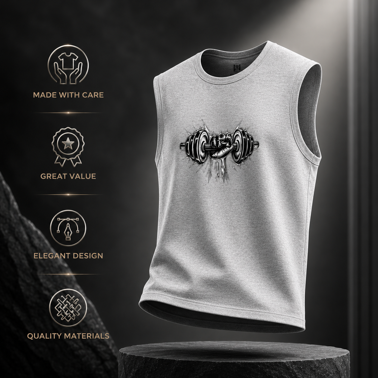 Men's Sleeveless T-Shirt- “Relentless”