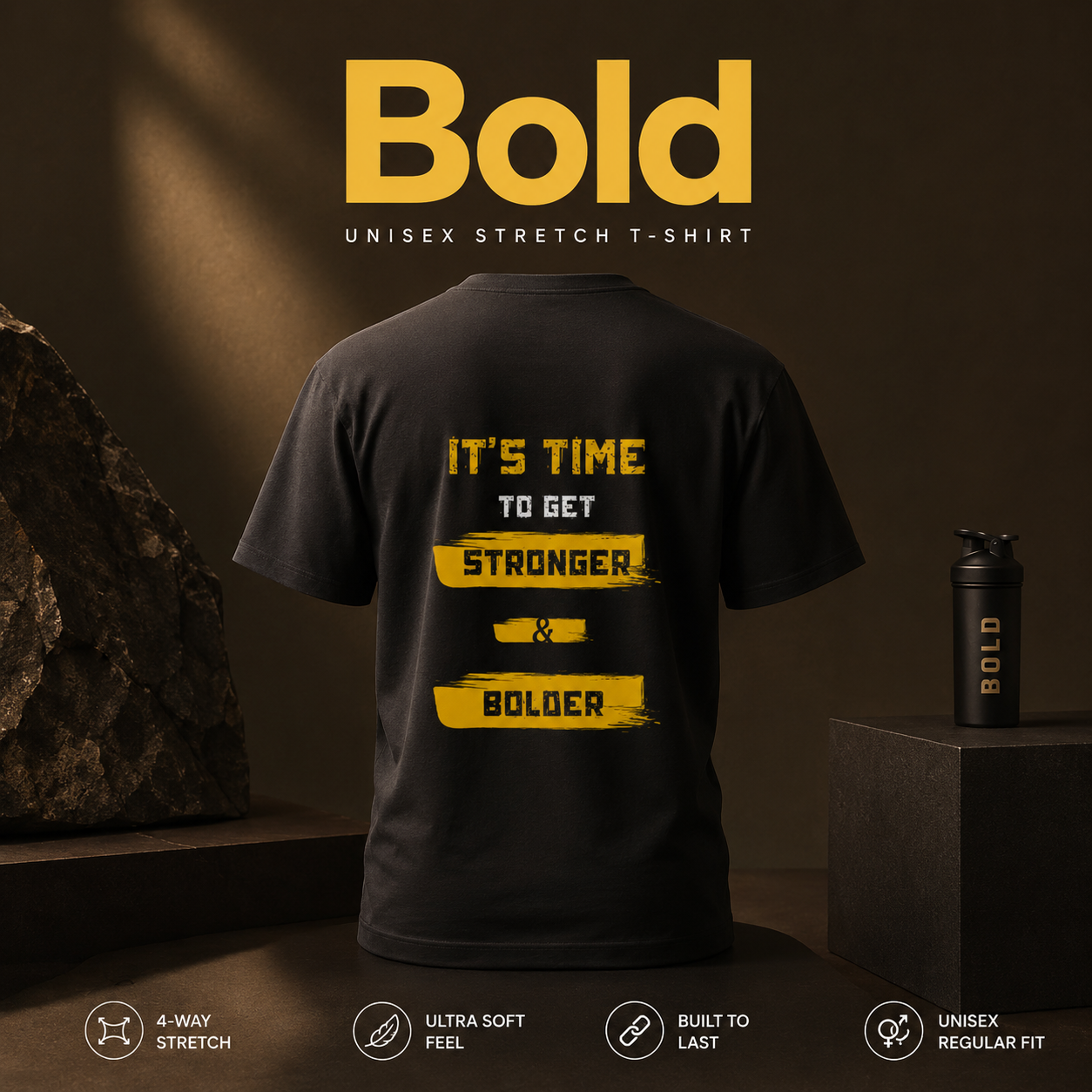 Unisex Stretch T-shirt- "Bold"