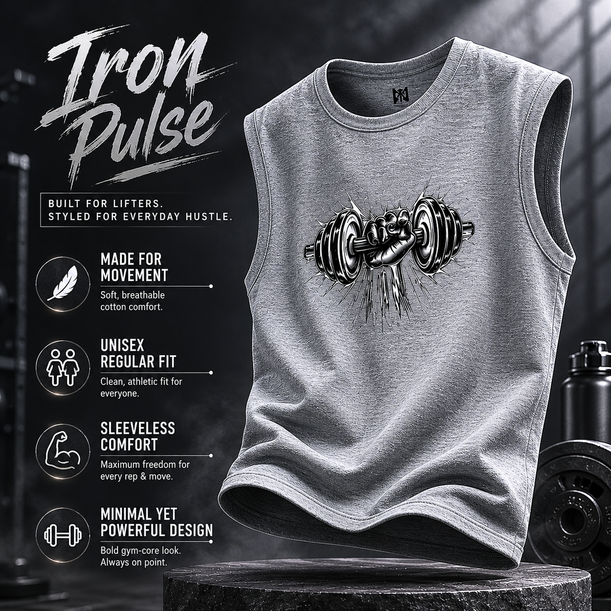 Men's Sleeveless T-Shirt- “Relentless”