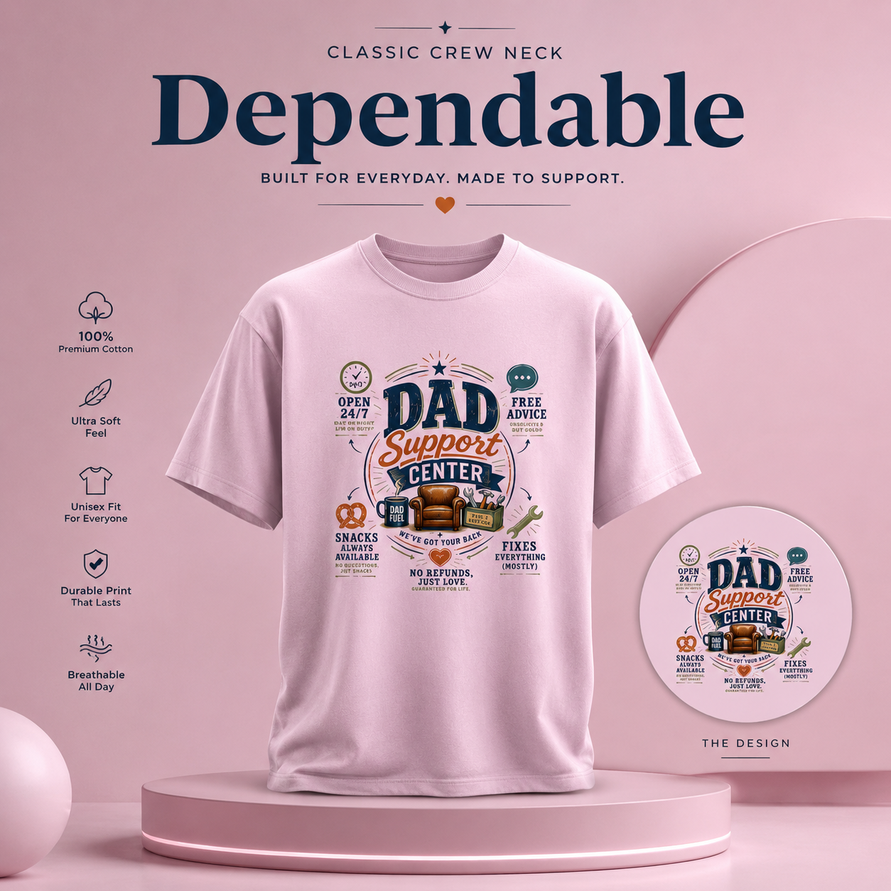 Crew T-Shirt- "Dependable"