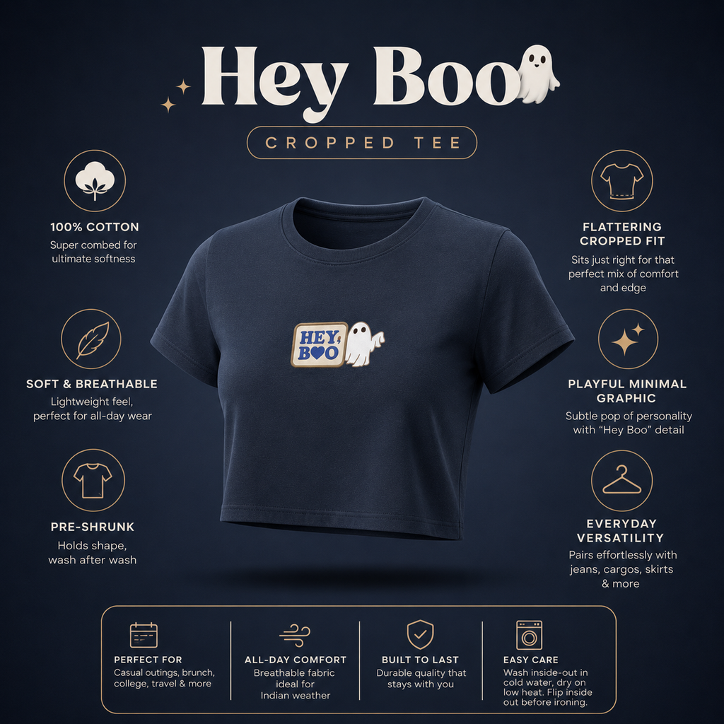 Crop Top- "Hey Boo"