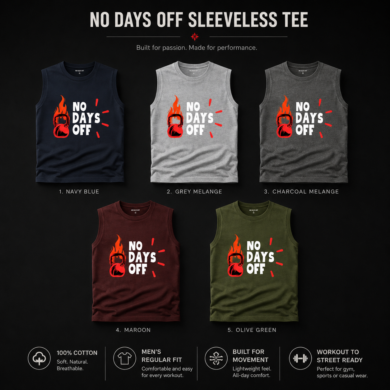 Men's Sleeveless T-Shirt- “Relentless”