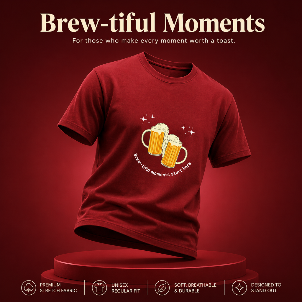 Unisex Stretch T-shirt- "Brew-tiful Moments"