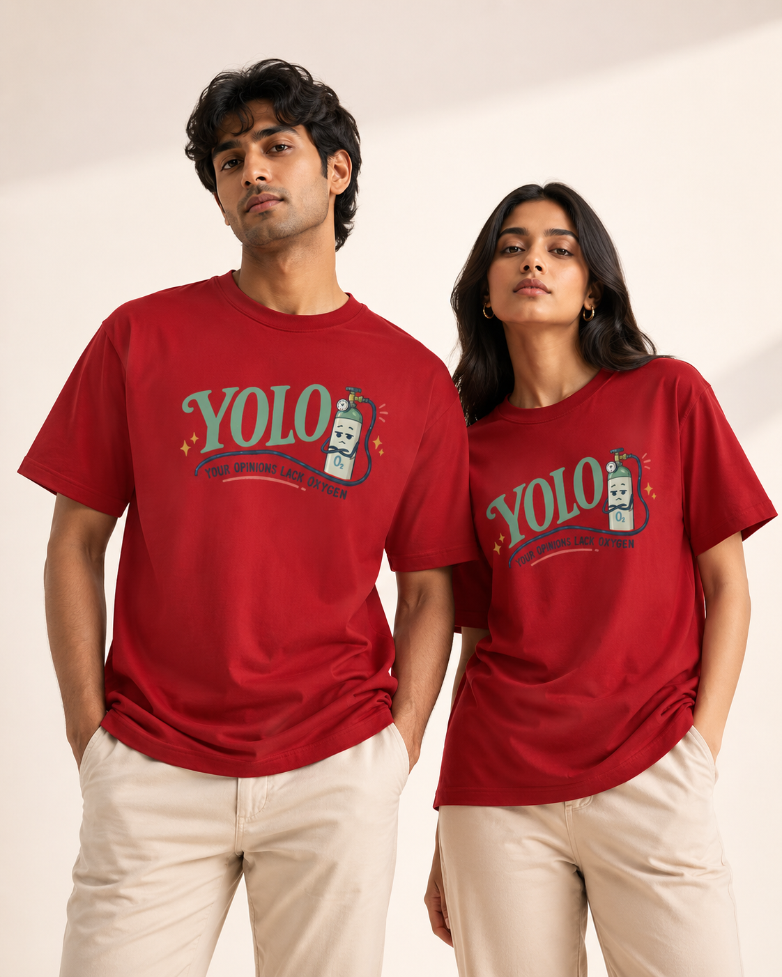 Unisex Crew T-Shirt- "YOLO"