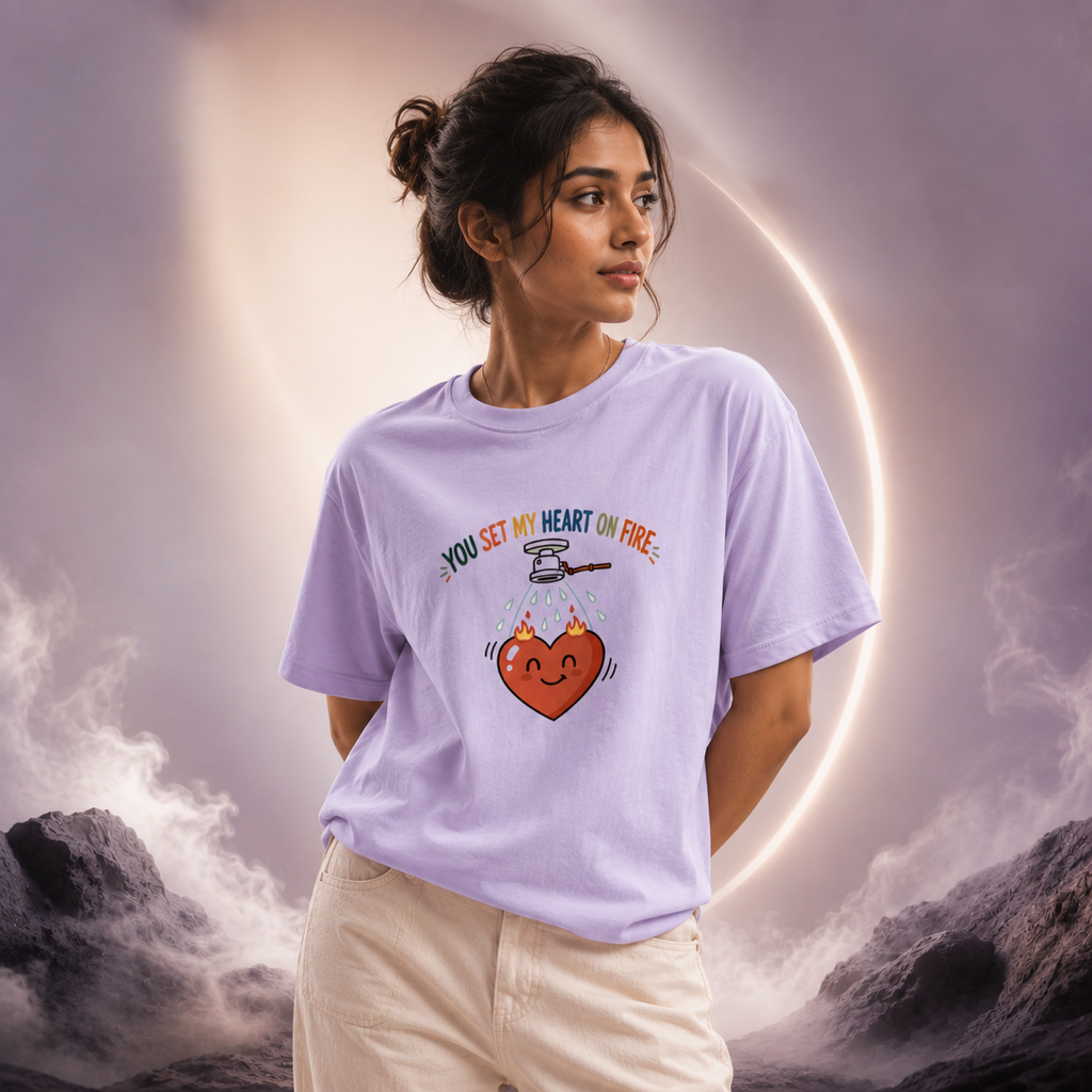 Unisex Crew T-Shirt- "Smitten ❤️🔥"