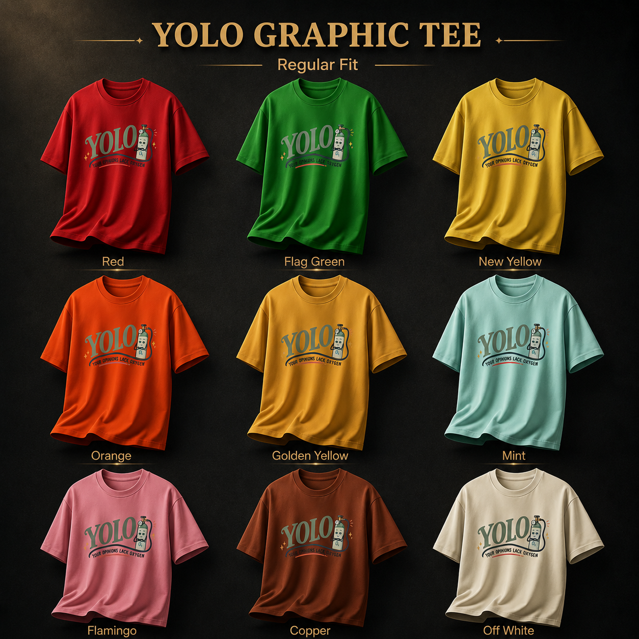 Unisex Crew T-Shirt- "YOLO"