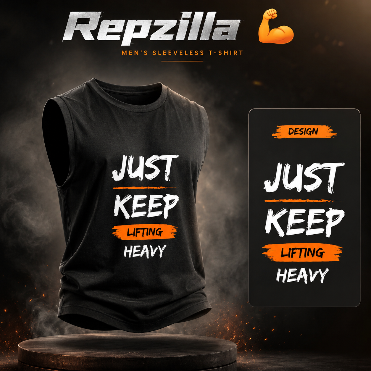 Men's Sleeveless T-Shirt- "Repzilla 💪"