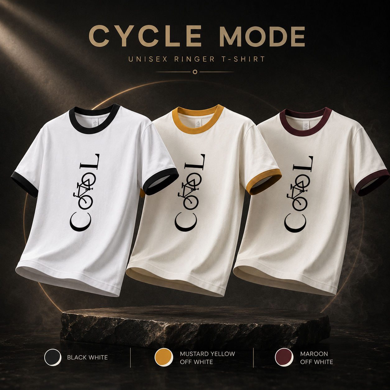 Unisex Ringer T-Shirt- "Freewheel 🚴"