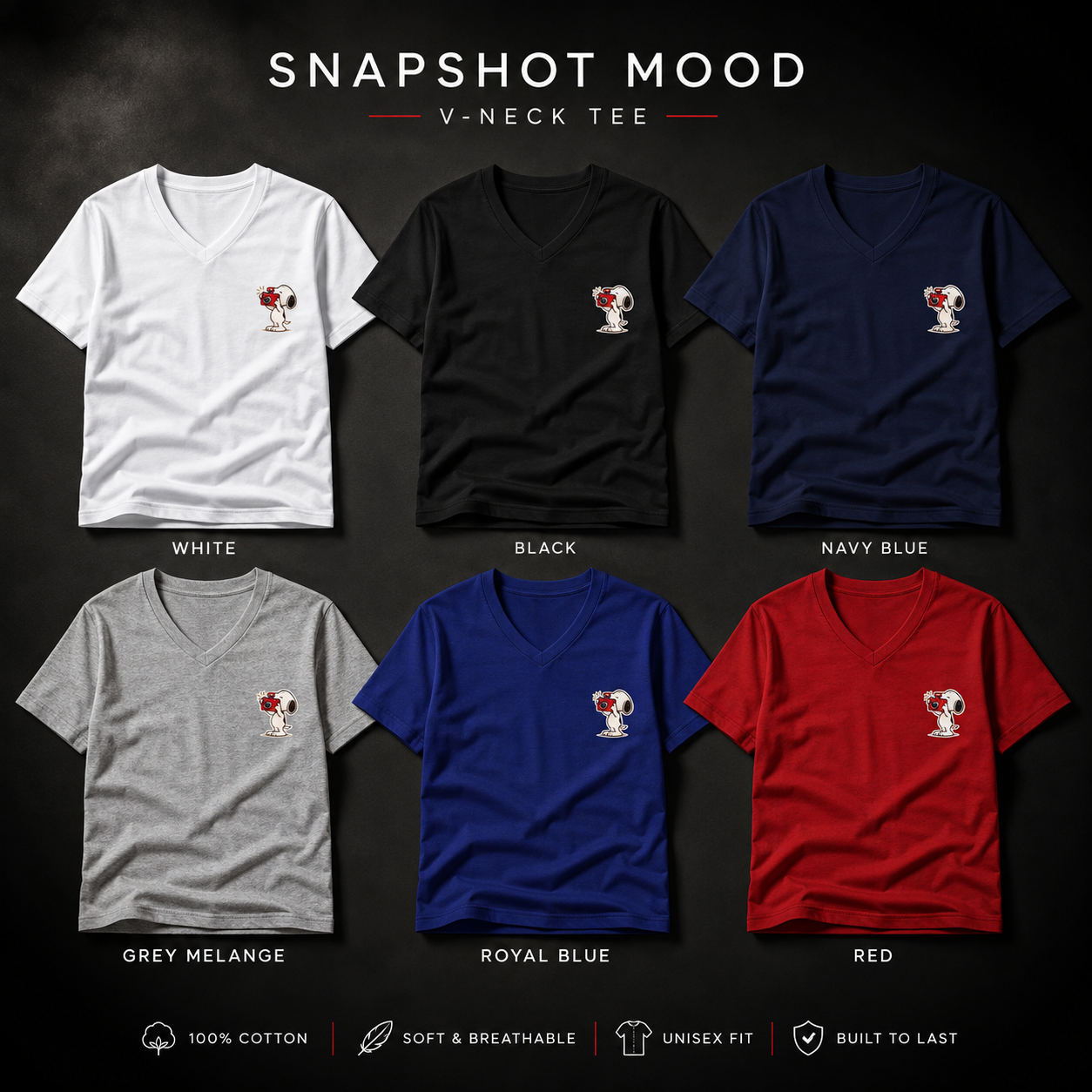 Unisex V Neck T-Shirt- “Captured”