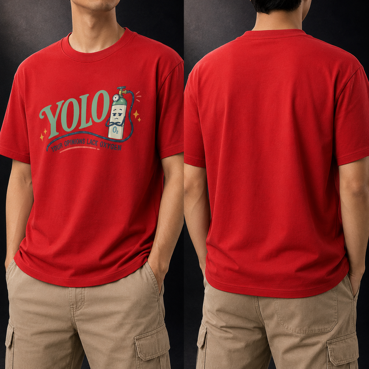 Unisex Crew T-Shirt- "YOLO"