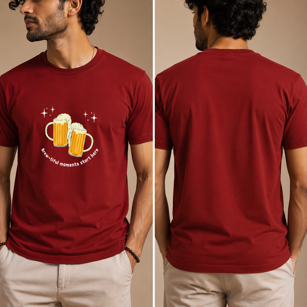 Unisex Stretch T-shirt- "Brew-tiful Moments"