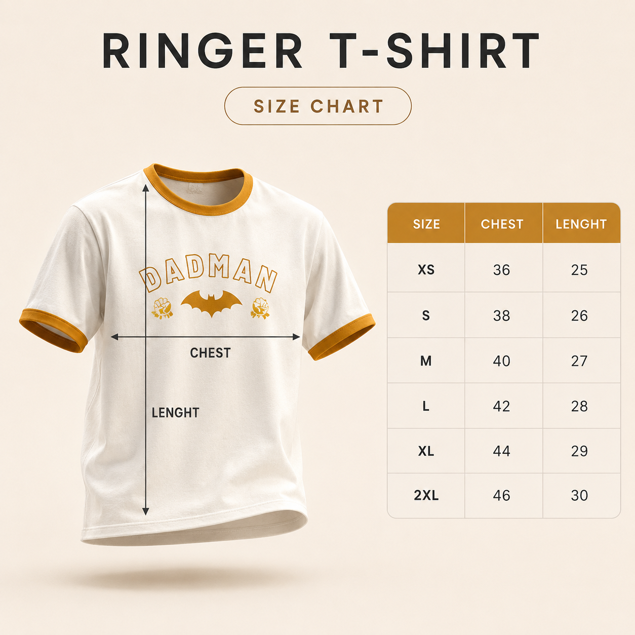 Ringer T-Shirt- "Heroic"