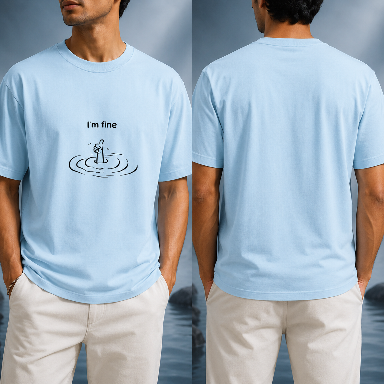 Unisex Stretch T-shirt- "Unbothered 🌊"