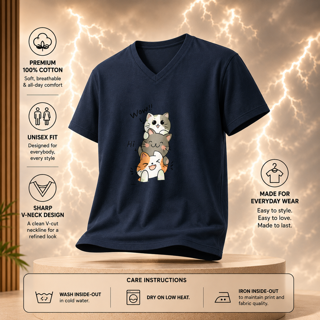 Unisex V Neck T-Shirt- “Effortless”