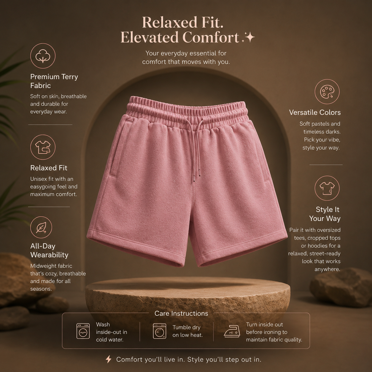 Terry Shorts- Plain
