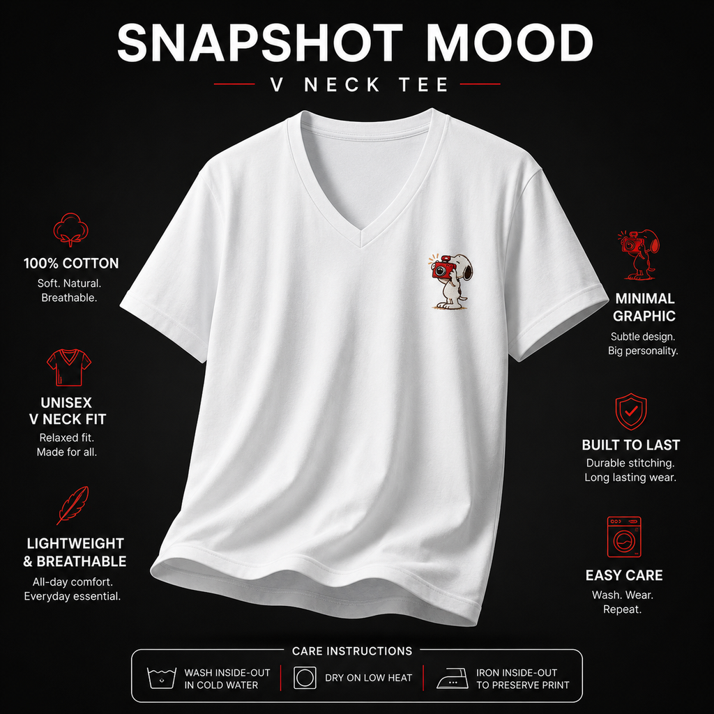 Unisex V Neck T-Shirt- “Captured”