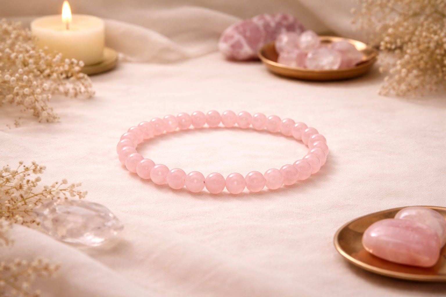 Rose Quartz Crystal Bracelet