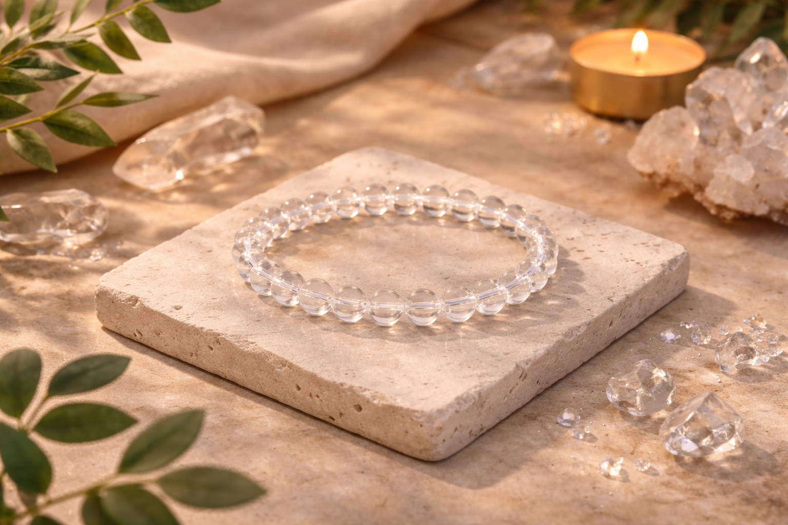 Clear Quartz Crystal Bracelet