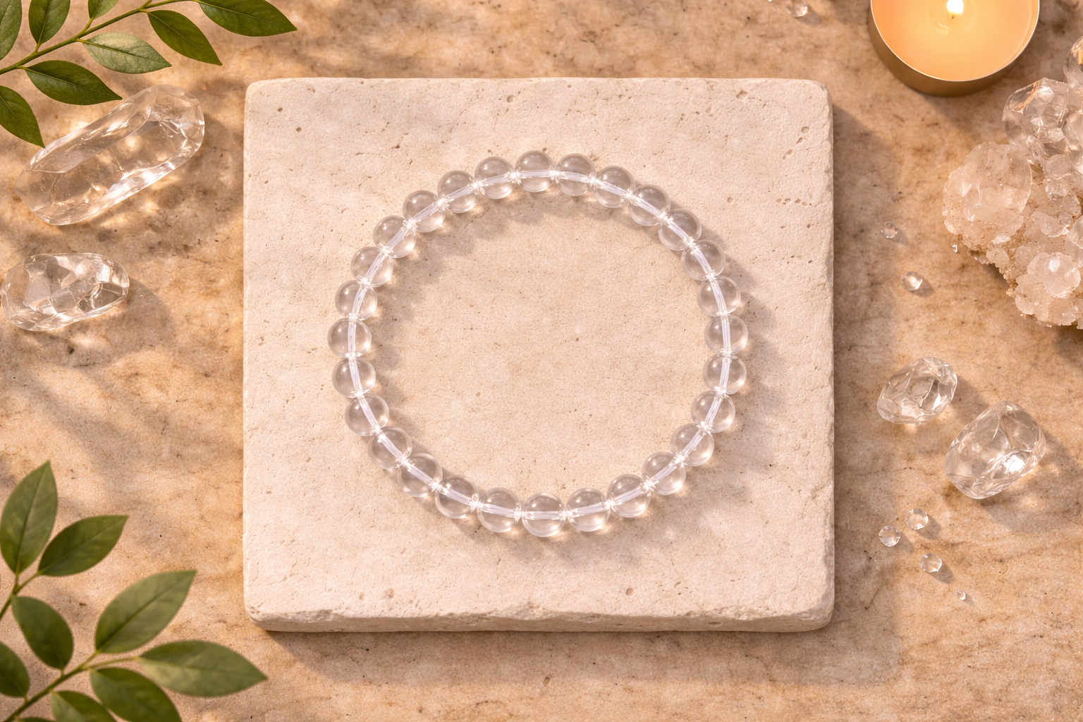 Clear Quartz Crystal Bracelet