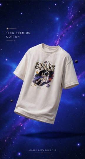Unisex Oversized T-Shirt- Space