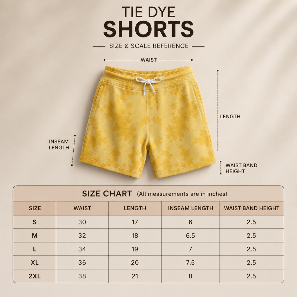 Unisex Tie Dye Shorts