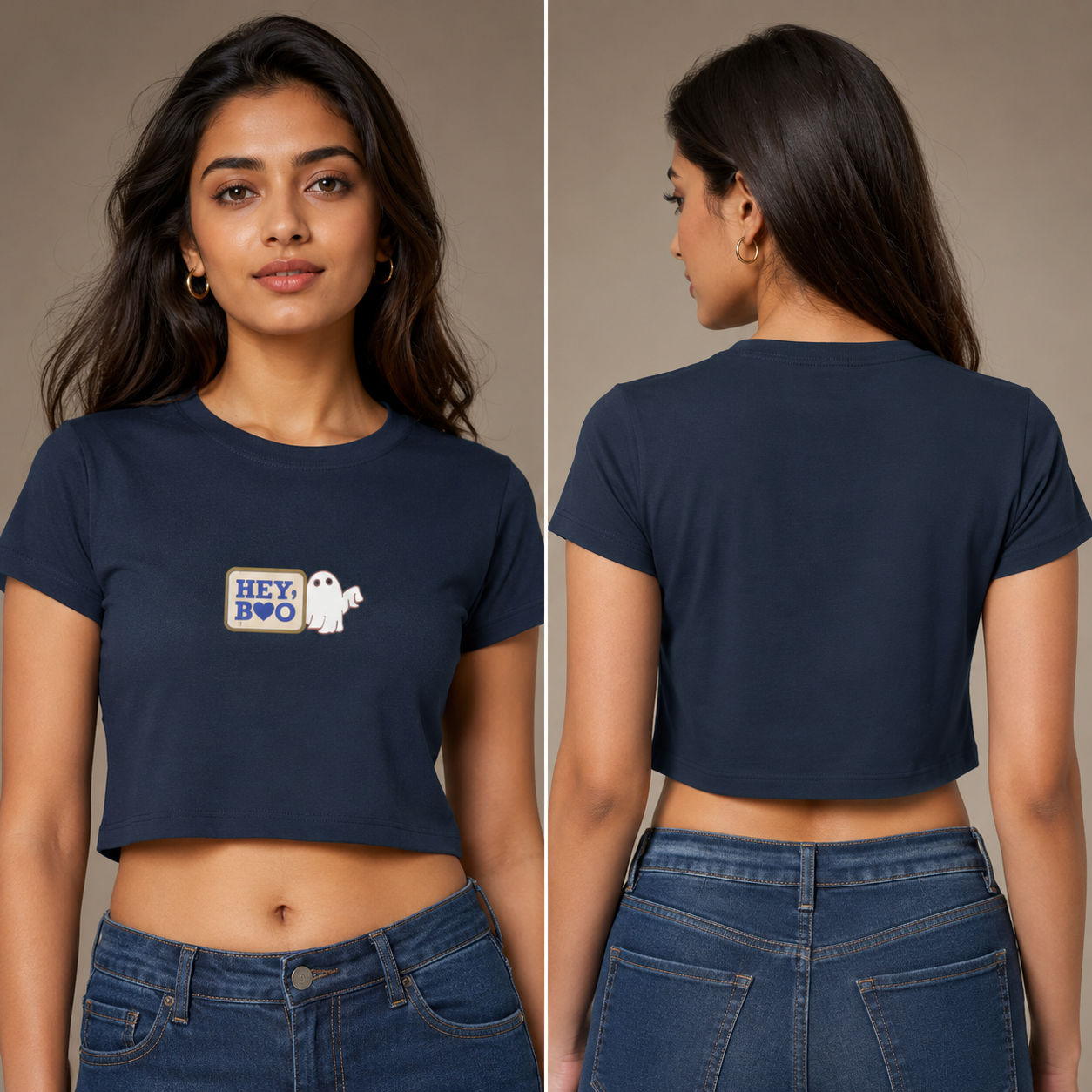 Crop Top- "Hey Boo"