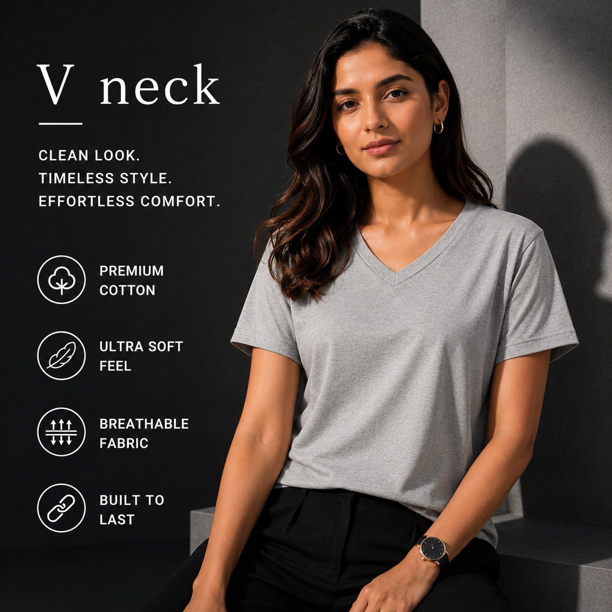 Unisex V Neck T-Shirt