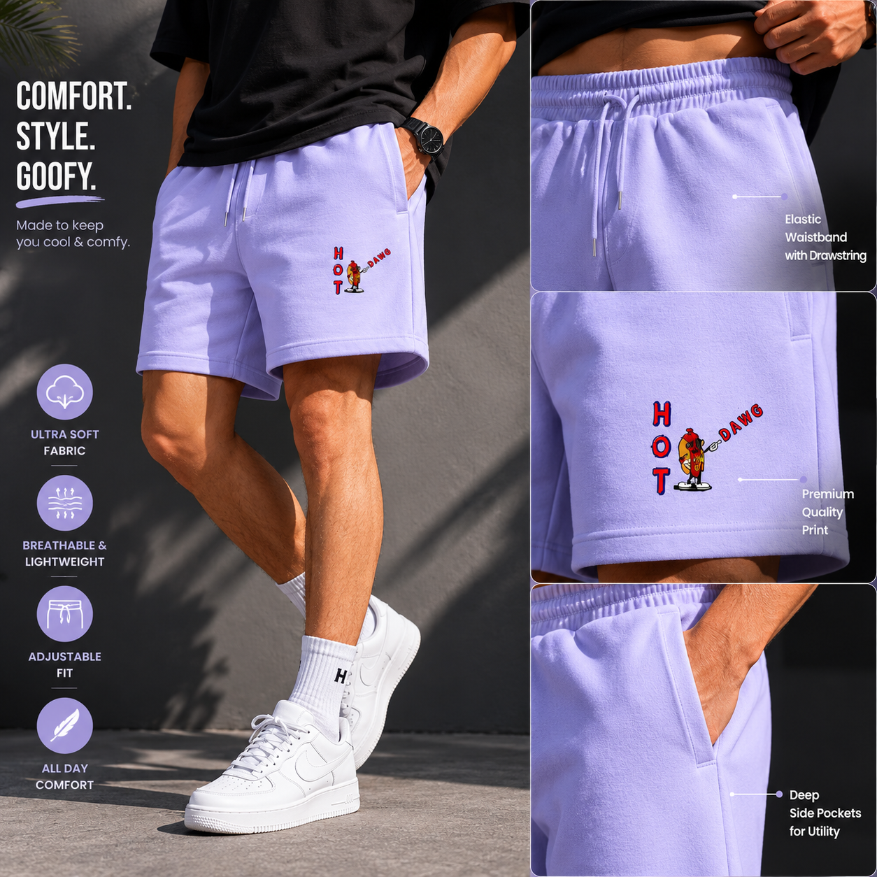 Terry Shorts- “Goofy”