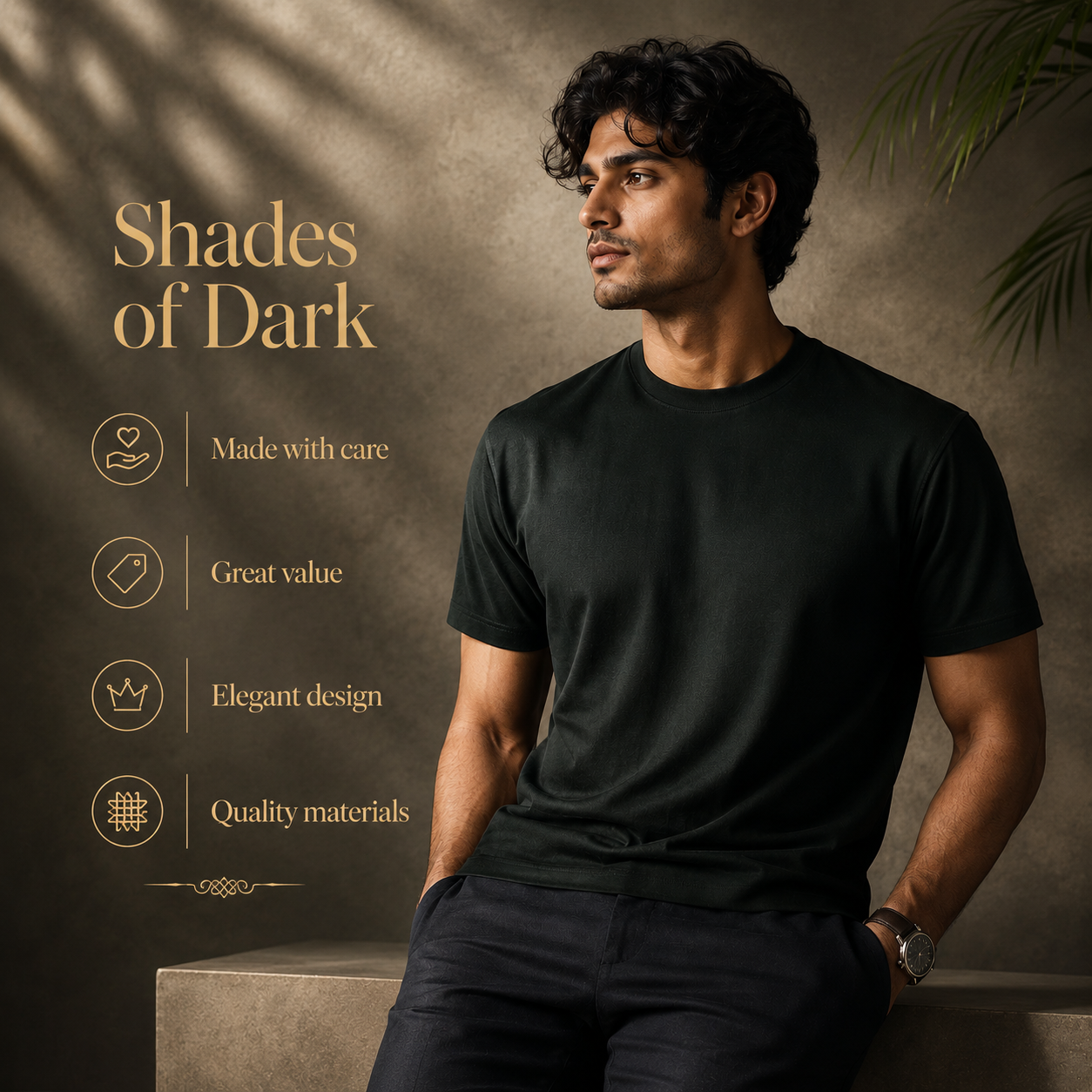 Unisex Crew T-Shirt- "Shades of Dark"