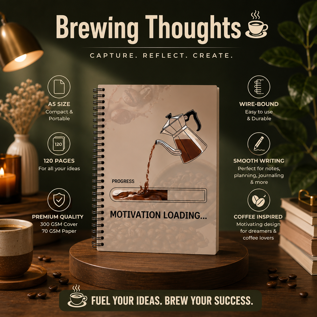 NotePad- "Brewing Thoughts" ☕
