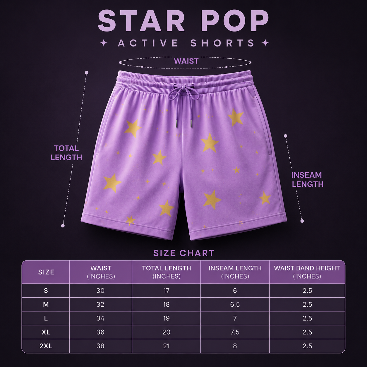 Unisex Shorts- "Stars"