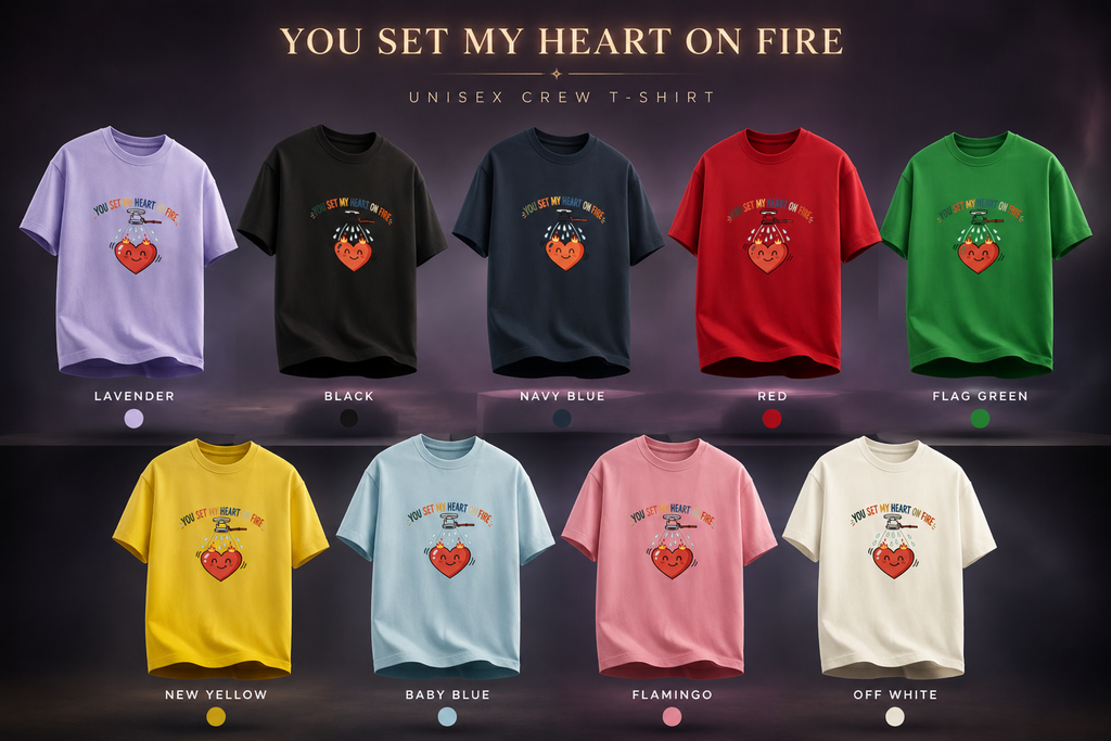 Unisex Crew T-Shirt- "Smitten ❤️🔥"