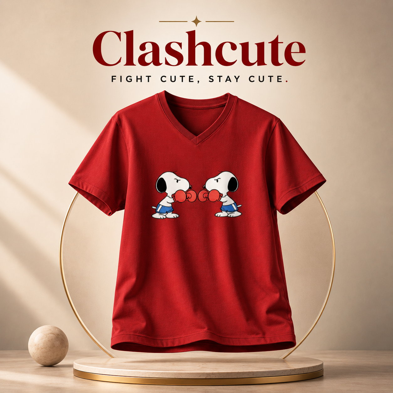 Unisex V Neck T-Shirt- “Clashcute”