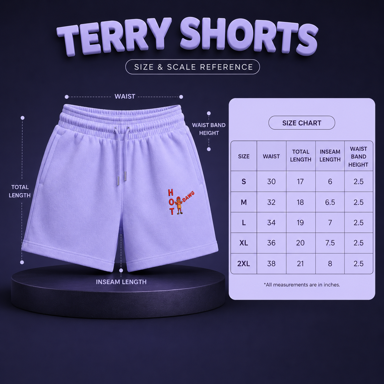 Terry Shorts- “Goofy”
