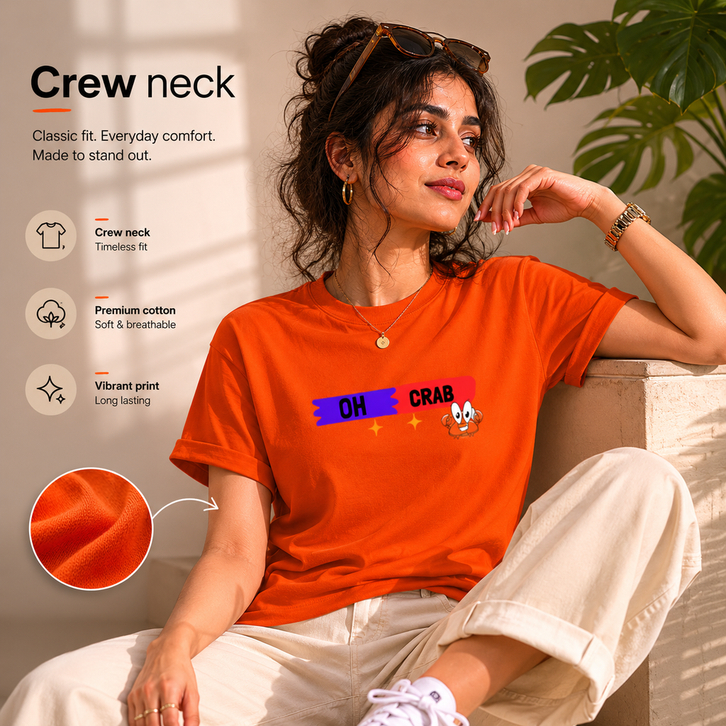 Unisex Crew T-Shirt- “Crabbylicious”